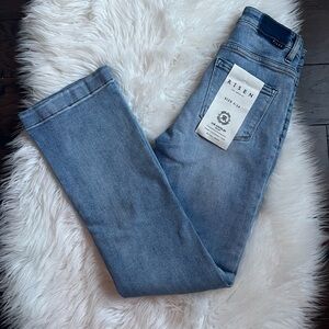 Risen Jeans High Rise Patch Pocket Straight slight crop size 24/0